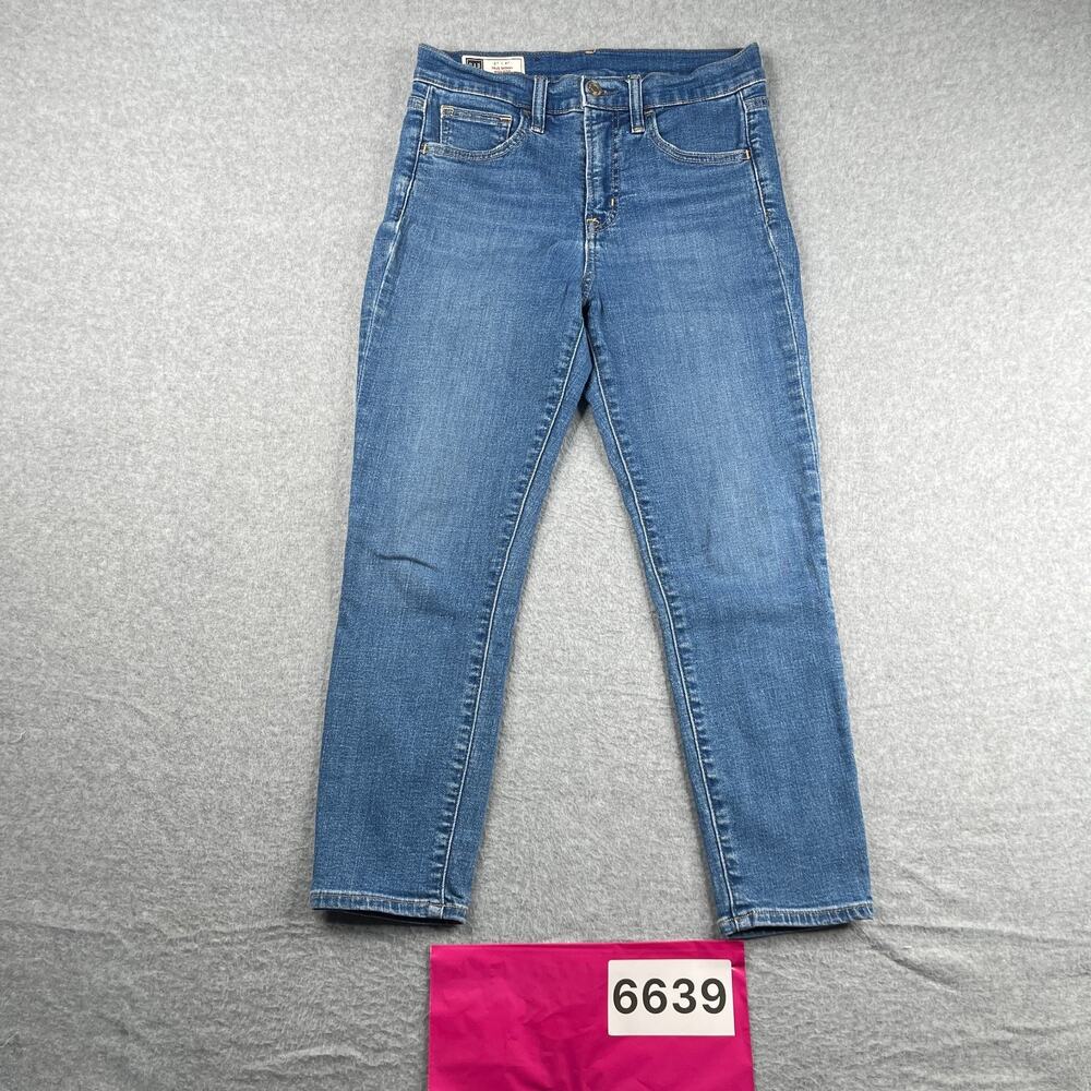 Gap True Skinny High Rise Denim Jeans Womens Size 4P Blue Petite